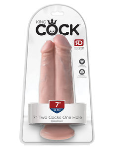 PIPEDREAM PRODUCTS KING COCK TWO COCKS ONE HOLE 7"