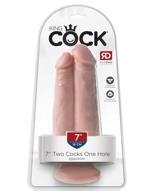 PIPEDREAM PRODUCTS KING COCK TWO COCKS ONE HOLE 7"