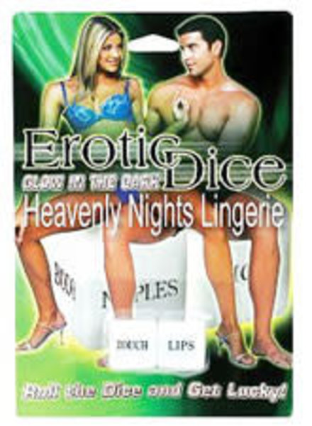 PIPEDREAM PRODUCTS EROTIC DICE GLOW IN THE DARK