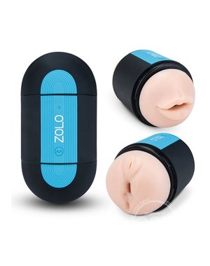ZOLO ZOLO PLEASURE PILL RECHARGEABLE SILICONE MASTURBATOR MOUTH & ANAL