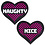PASTEASE.COM PASTEASE NAUGHTY & NICE HEART BLACK & PINK