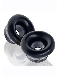 OXBALLS OXBALLS CLONE DUO SILICONE BALL STRETCHER  2PK BLACK