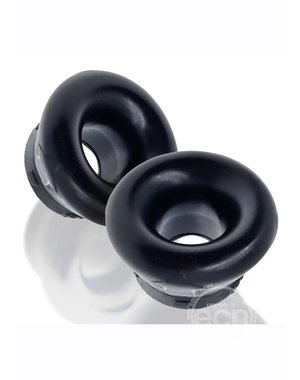 OXBALLS OXBALLS CLONE DUO SILICONE BALL STRETCHER  2PK BLACK