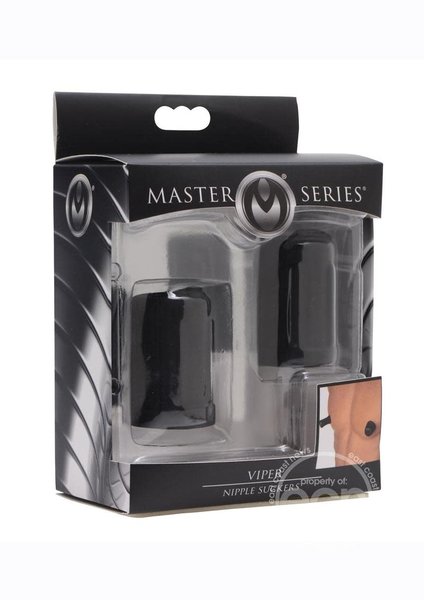XR Brands MASTER SERIES VIPER NIPPLE SUCKERS BLACK