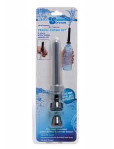 XR Brands Cleanstream Travel Enema Set 5 Piece Kit Black