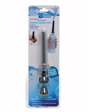 XR Brands Cleanstream Travel Enema Set 5 Piece Kit Black