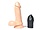 SI NOVELTIES 6in COCK W/BALLS EGG & SUCTION VANILLA