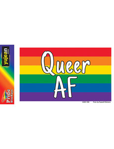 YUJEAN QUEER AF FLAG STICKER