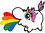 YUJEAN CHUBBY UNICORN RAINBOW PATCH