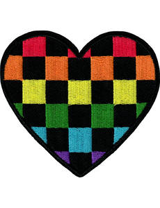  CHECKERED RAINBOW HEART