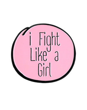 YUJEAN I FIGHT LIKE A GIRL ENAMEL PIN