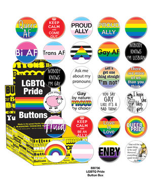YUJEAN LGBTQ PRIDE BUTTONS ASSORTED (SINGLE)