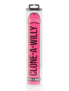 CLONE-A-WILLY CLONE A WILLY SILICONE MOLDING KIT WITH VIBRATOR HOT PINK
