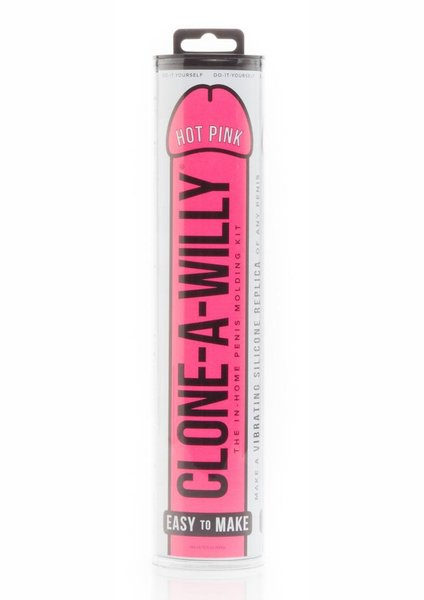 CLONE-A-WILLY CLONE A WILLY SILICONE MOLDING KIT WITH VIBRATOR HOT PINK