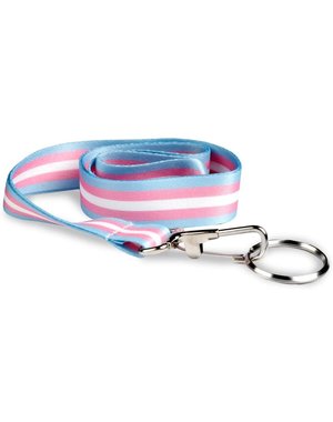 RAINBOW TRANS PRIDE W/ KEY RING LANYARD