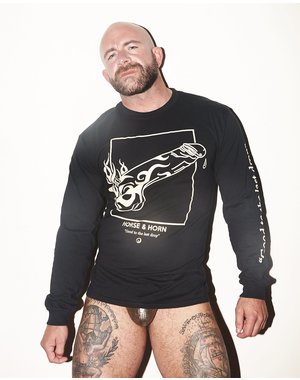 HORSE & HORN HORSE & HORNGOOD TO THE LAST DROP TRIBAL COCK LONG SLEEVE T-SHIRT