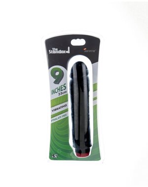 SI NOVELTIES THE STANDARD VIBRATING DONG RED CAP 9" BLACK