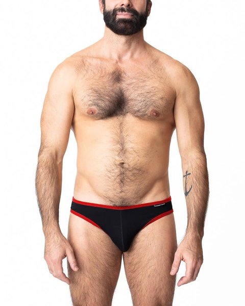 NASTY NASTY PIG PROFILE LOWRISE BRIEF BLACK/RED