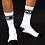 GUMBALL POODLE DICK BLACK & WHITE  RIBBED GYM SOCKS