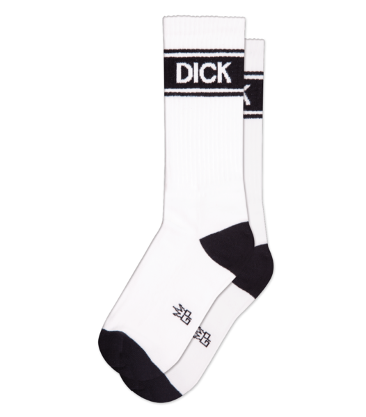 GUMBALL POODLE DICK BLACK & WHITE  RIBBED GYM SOCKS