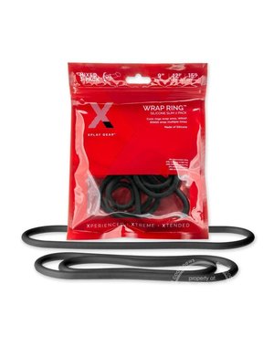 Perfect Fit XPLAYSILICONE THIN MIX 3PK WRAP RING BLACK