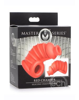 XR Brands MASTER SERIES DARK CHAMBER SILICONE CHASTITY CAGE