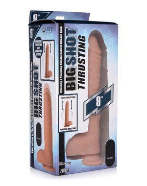 CURVE BIG SHOT SILICONE VIBRATING & THRUSTING W/ REMOTE 9"