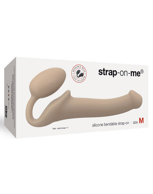 STRAP-ON-ME STRAP ON ME SILICONE BENDABLE STAPLESS STRAP ON MEDIUM FLESH