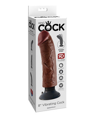 PIPEDREAM PRODUCTS KING COCK BROWN 8"