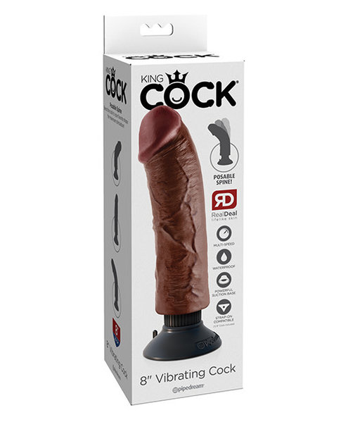 PIPEDREAM PRODUCTS KING COCK BROWN 8"