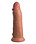 PIPEDREAM PRODUCTS KING COCK ELITE 8" SILICONE DUAL DENSITY VIBRATING, TAN