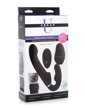 STRAP U STRAP-U 10X SWIRL ERGO-FIT INFLATABLE VIBRATING STAPLESS STRAP ON