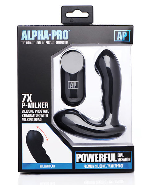 XR Brands ALPHA PRO 7X P-MILKER SILICONE PROSTATE STIMULATOR