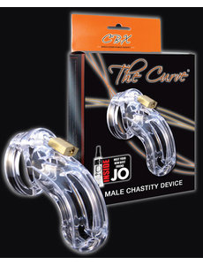 CBX Male Chastity THE CURVE MALE CHASITY DEVICE CLEAR