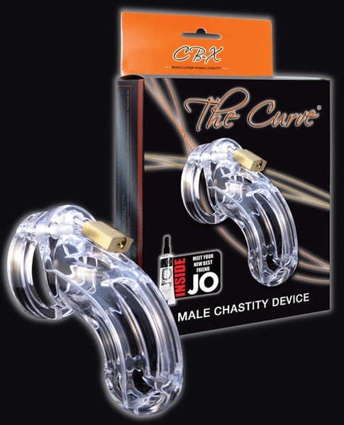 CBX Male Chastity THE CURVE MALE CHASITY DEVICE CLEAR