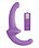 OUCH! OUCH! VIBRATING SILICONE STRAPLESS STRAP ON W/ CONTROLLER, PURPLE