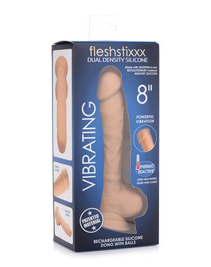 FLESHSTIXXX FLESHSTIXXX DUAL DENSE W/BALLS 8" VIBRATING TAN