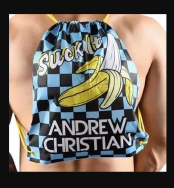 ANDREW CHRISTIAN ANDREW CHRISTIAN SUCK IT (BANANA) BACKPACK