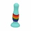 IMMENSE PLEASURE PRODUCTS BUTT PLUG WITH SUCTION CUP RAINBOW & LIGHT BLUE