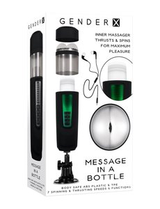 EVOLVED NOVELTIES GENDER X MESSAGE IN A BOTTLE BLACK & CLEAR