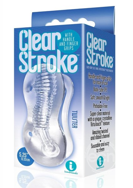 ICON BRANDS THE 9 CLEAR STROKE TWISTER MASTURBATOR