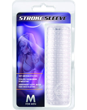 BLUSH NOVELTIES M FOR MEN STROKE SLEEVE CLEAR