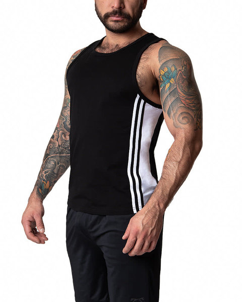 NASTY PIG NASTY PIG DIVISION TANK TOP BLK/WHITE MEDIUM