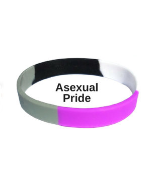  SILICONE ASEXUAL PRIDE BRACELET