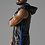 LOCKER GEAR LOCKER GEAR LOOK AT HARDER LEATHERETTE SLEEVELESS HOODY BLUE