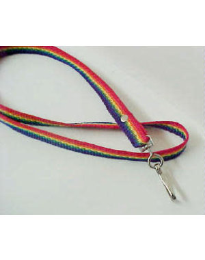  RAINBOW LANYARD WITH BADGE CLIP