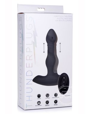 XR Brands THUNDER PLUGS VIBE & THRUST PLUG BLACK