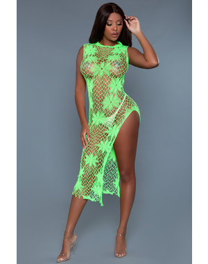 BEWICKED BEWICKED ALL NIGHT LONG DRESS NEON GREEN