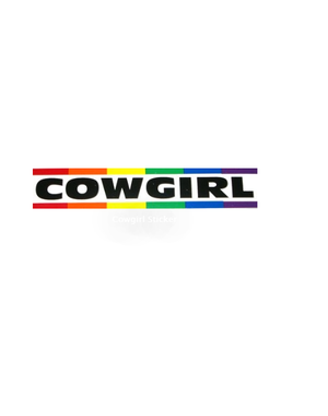 RAINBOW COWGIRL RAINBOW STICKER