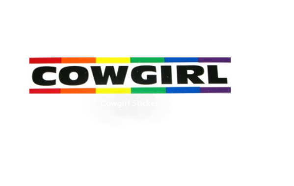 RAINBOW COWGIRL RAINBOW STICKER